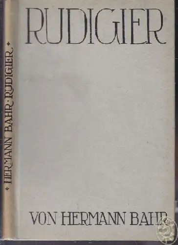 BAHR, Rudigier. 1917
