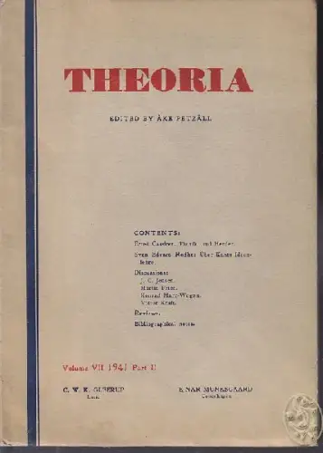 PETZÄLL, Theoria. Volume VII 1941, Part II. 1941