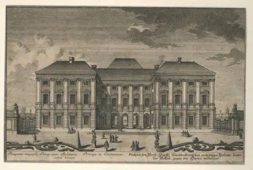 Prospect des Hoch-Fürstl. Liechtensteinischen prächtigen Pallasts, hinter der Ro