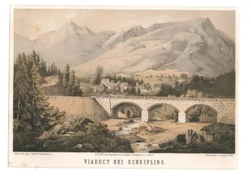 Viaduct bei Scheifling. OBERMÜLLNER, Adolf - GREFE, Conrad.