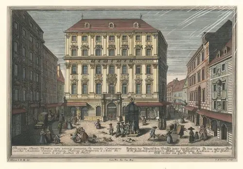 Tuchlauben. Prospect des Visendischen Hausses unter den Tuchläden. In dem andere