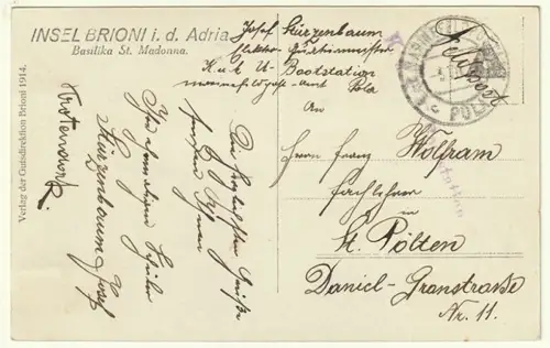 Insel Brioni i. d. Adria. Basilika St. Madonna.