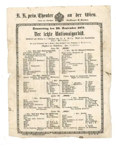 K. k. priv. Theater an der Wien. Unter der Direktion Geistinger & Steiner. Donne