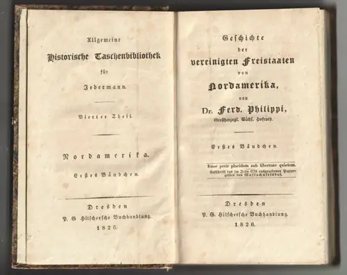 Geschichte der vereinigten Freistaaten von Nordamerika. PHILIPPI, Ferd.