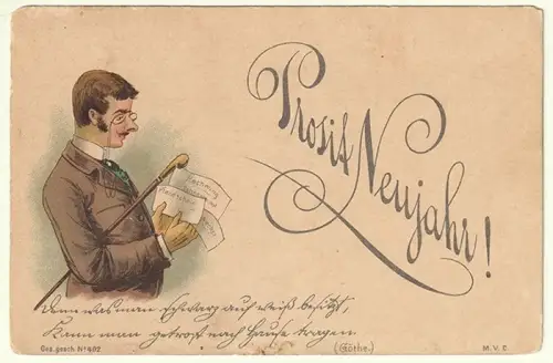 Prosit Neujahr! Nur was man schwarz auf weiß besitzt, kann man getrost nach Haus