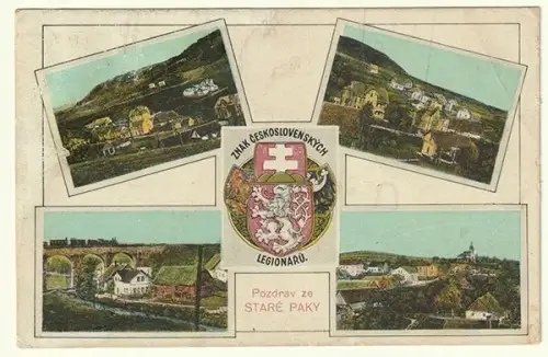 Znak Ceskoslovenkych Legionaru. Pozdrav ze Stare Paky.