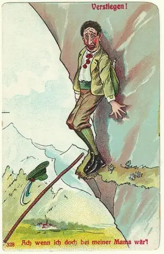 Verstiegen! Ach wenn ich doch nur bei meiner Mama wär!