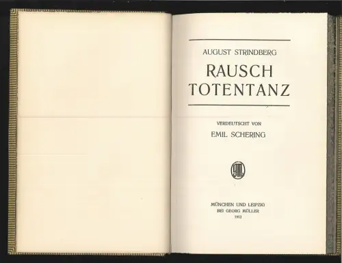 Rausch. Totentanz. STRINDBERG, August.