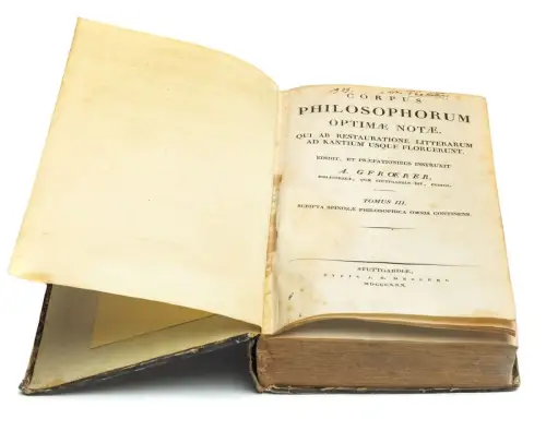 Opera philosophica omnia. Edidit et praefationem adjecit A. Gfroerer. SPINOZA, (