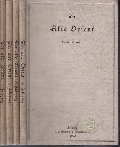 Der Alte Orient. Gemeinverständliche... 1903