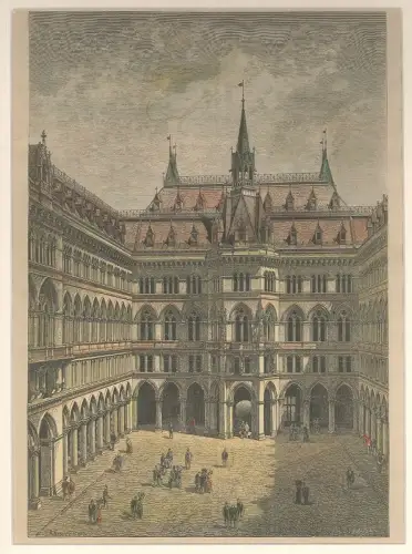Rathaus zu Wien - Der grosse Hof.