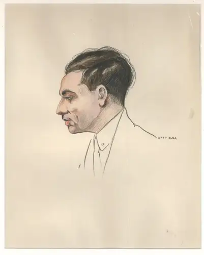 [Mann im Profil nach links blickend]. DURA, Otto.