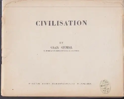 SZOBEL, Civilisation. (Introduction by Jan... 1942
