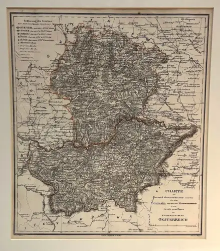 Charte der Kaiserlich Oesterreichischen Viertel ober dem Wienerwalde und ober de