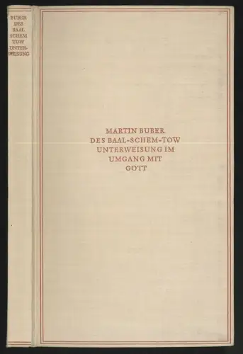 Des Rabbi Israel Ben Elieser genannt Baal-Schem-Tow das ist Meister vom guten Na