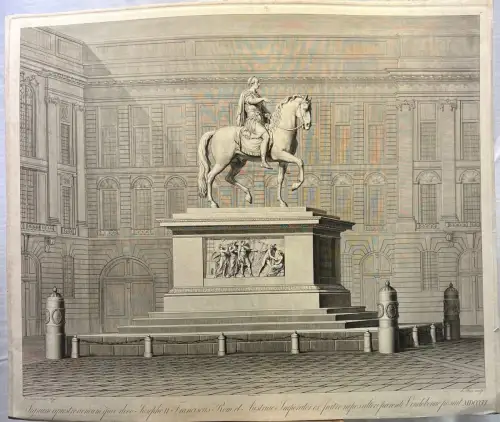 Wien Josephsplatz Teilansicht: "Signum equestre Josepho II ZAUNER. - MERZ, J.