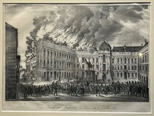 Der Brand am Josefsplatz zu Wien, am 31. October 1848.