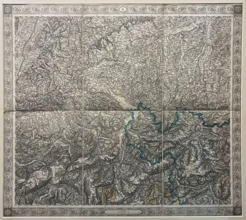 Tübingen bis Bernina - Basel bis Innsbruck. Rund um den Bodensee. Generalkarte d