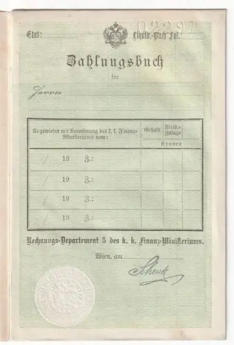 Zahlungsbuch für Herrn ...