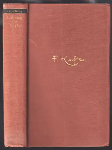 Beschreibung eines Kampfes. Novellen, Skizzen, Aphorismen aus dem Nachlass. KAFK