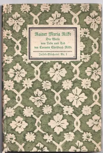 Die Weise von Liebe und Tod des Cornets Christoph Rilke. RILKE, Rainer M 0637-06