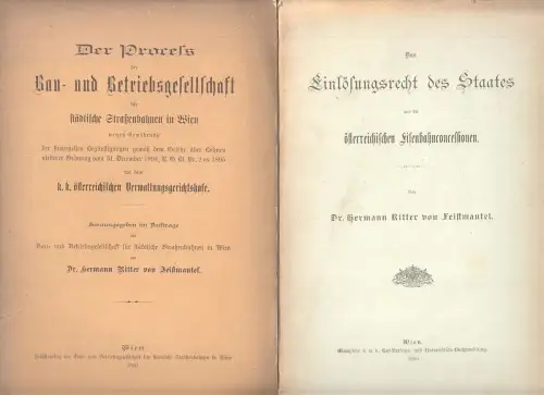 Der Proceß der Bau- und Betriebsgesellschaft für städtische Straßenbahnen in Wie