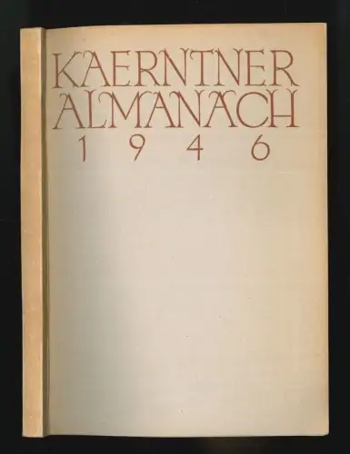Kaerntner Almanach 1946.