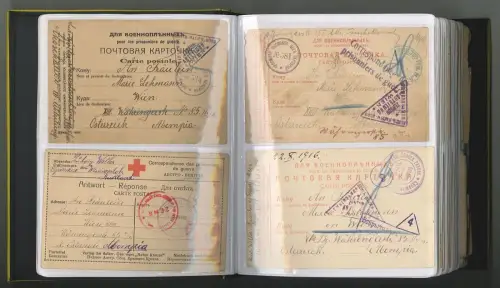 Konvolut von 198 Feldpostkarten österreichisch-ungarischer Kriegsgefangener in R