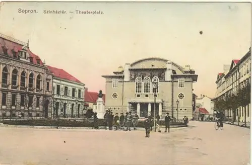 Sopron. Szinháztér. - Theaterplatz.