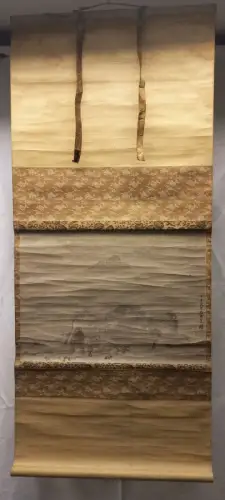 Foggy mountain landscape.