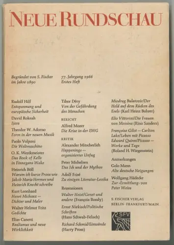 Die neue Rundschau.