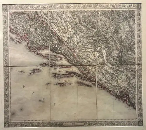 Nördlicher Adriaraum - Sebenico - Ragusa. General Karte des Österreichisches Kai