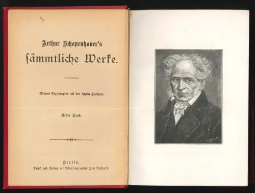 Sämmtliche Werke. SCHOPENHAUER , Arthur.