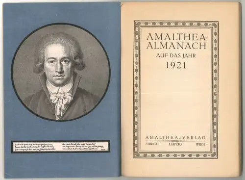 AMALTHEA-ALMANACH auf das Jahr 1921.