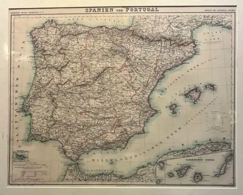 Spanien & Portugal. KIEPERT, Heinrich.