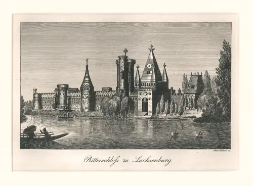 Ritterschloß zu Lachsenburg. [Ritterschloss zu Laxenburg]. LEITNER, Ant[on].