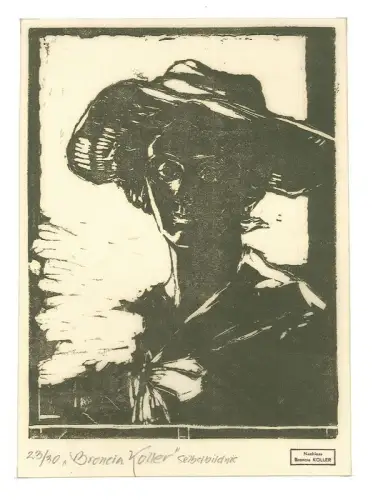Broncia Koller Selbstbildnis. KOLLER-PINELL, Broncia (1863-1934).