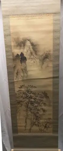 Landscape with trees and a small village..