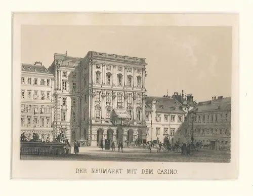 Der Neumarkt mit dem Casino. [Der neue Markt von der Kapuzinerkiche aus]. ALT, R