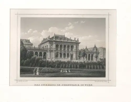 Das Curhaus im Stadtpark in Wien. ROHBOCK, Ludwig. - RORICH, C.
