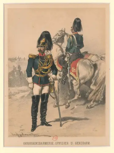 Gardegensdarmerie. Offizier u. Gensdarm. STRASSGSCHWANDTNER, A[nton].