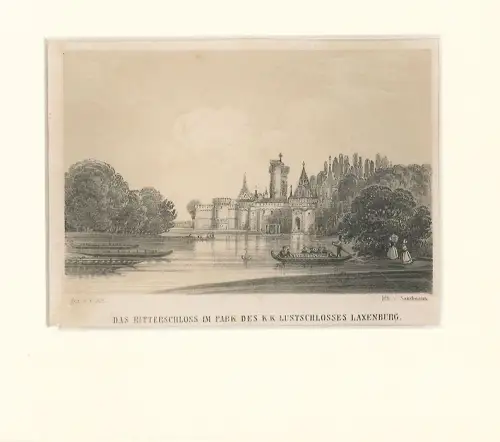 Das Ritterschloss im Park des K.K. Lustschlosses Laxenburg. ALT, Rudolf v. - SAN