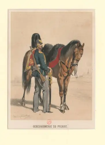 Gensdarmerie zu Pferde. STRASSGSCHWANDTNER, A[nton].