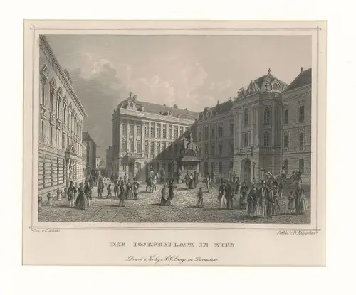 Der Josephsplatz in Wien. WÜRBS, Carl. - HABLITSCHEK, Franz.