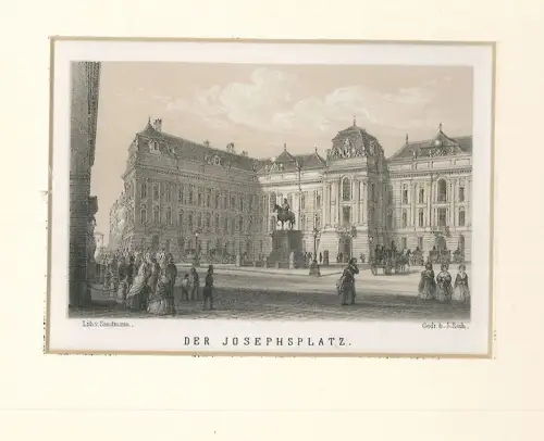Der Josephsplatz. ALT, Rudolf v. - SANDMANN, [Franz Xaver Josef].