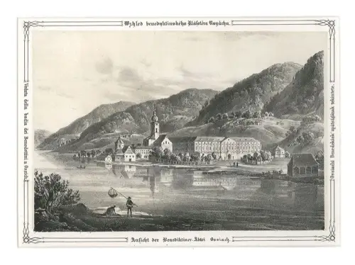 Wzhled benedyktiskeho Klastera Usyachu. Ansicht der  Benediktiner-Abtei Ossiach.