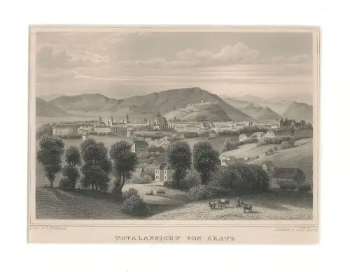 Totalansicht von Gratz. ROHBOCK, Ludwig. - KURZ, G. M.