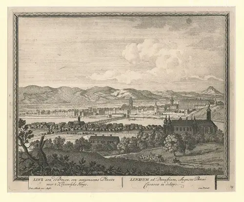 Linz an der Donau. Linz aen de Donau een aengenaeme Plaatz.../Linzium ad Danubiu