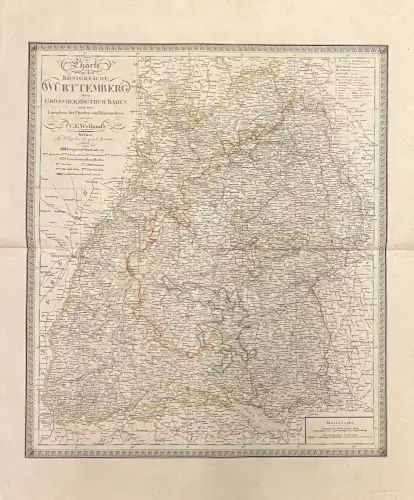 Charte von dem Königreiche Württemberg, dem Grossherzogthum Baden und den Laende
