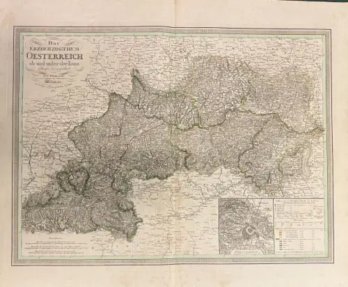 Das Erzherzogthum Oestereich  ob- und unter der Enns entworfen und gezeichnet vo